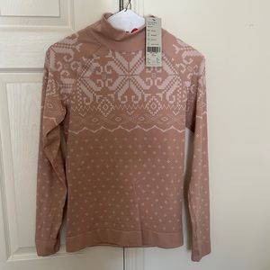 NWT Sweaty Betty Fairisle Base Layer Top